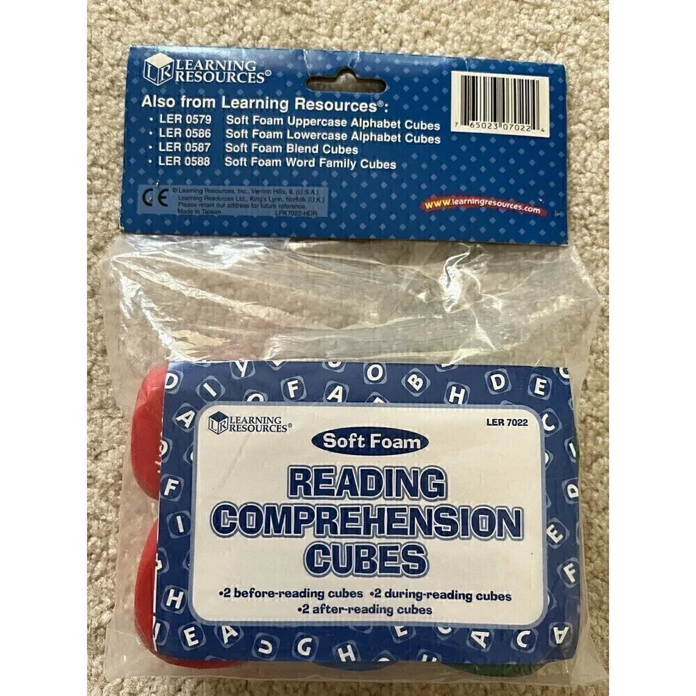 Learning Resources Reading Comprehension Cubes Homeschool Soft Foam Classroom
